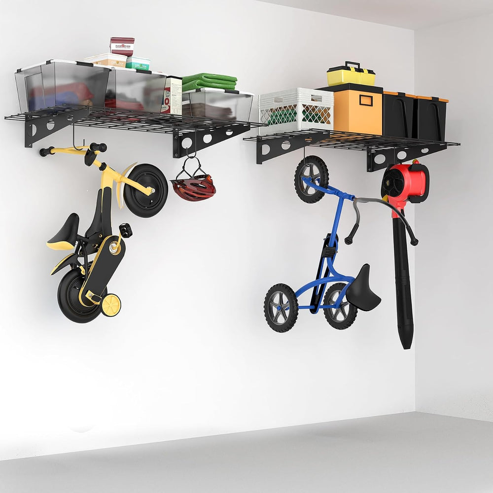 TORACK Garage 24 x 48 in/2 x 4 ft Wall Shelves, Heavy Duty Wall Mounted Wire ...