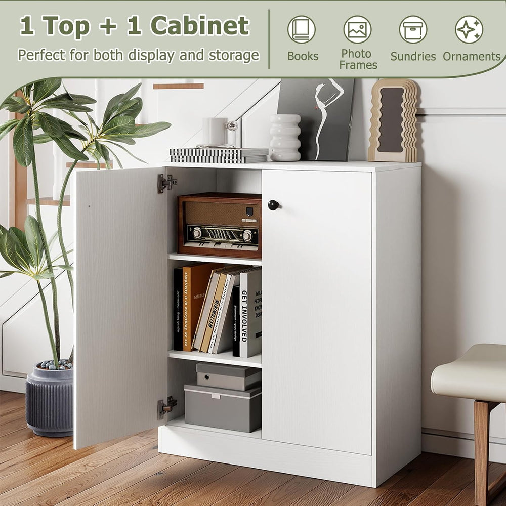 Giantex 2 Door Storage Base Cabinet (White)