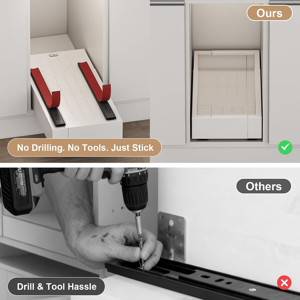 Fokyfok Pull out Cabinet Organizer,7"-11"W,17"-24"D,Expan...