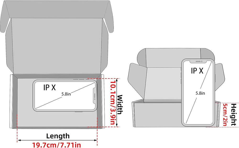 50 Pack 4"x8"x2" Shipping Boxes, Corrugated Cardboard Small Bo...