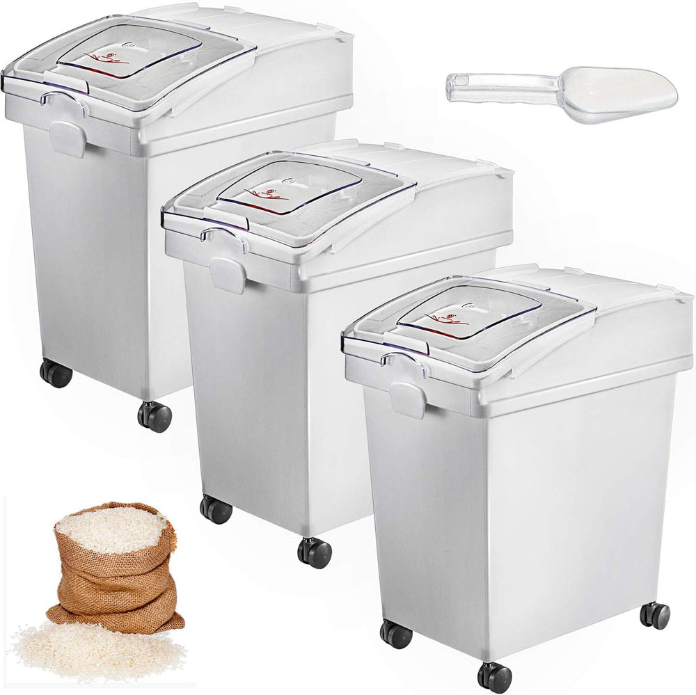 VEVOR Ingredient Bin, 5.2 Gallons Capacity Ingredient Storage Bin, 3 Pcs/Set,...
