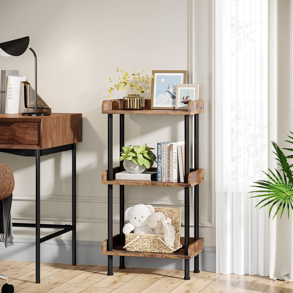 Bookshelf Small Book Shelf 3 Tier Wood Bookcase
