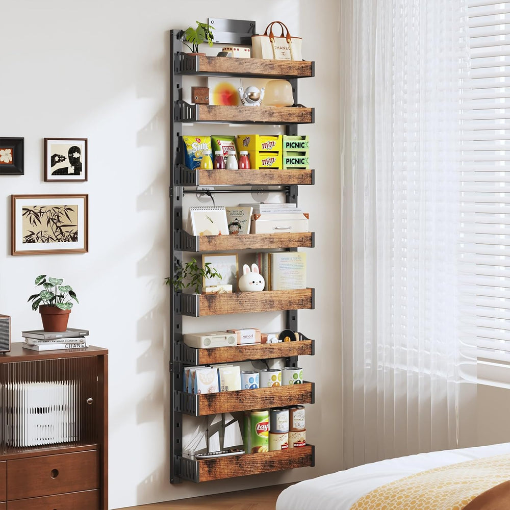 8-Tier Over The Door Pantry Organizer, Heavy-Duty Metal Wall Mount or Hanging...