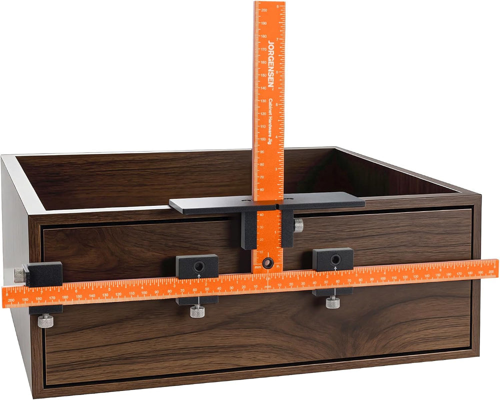 JORGENSEN Cabinet Template Jig for Handle and Knob, Drawer Hardware Jig
