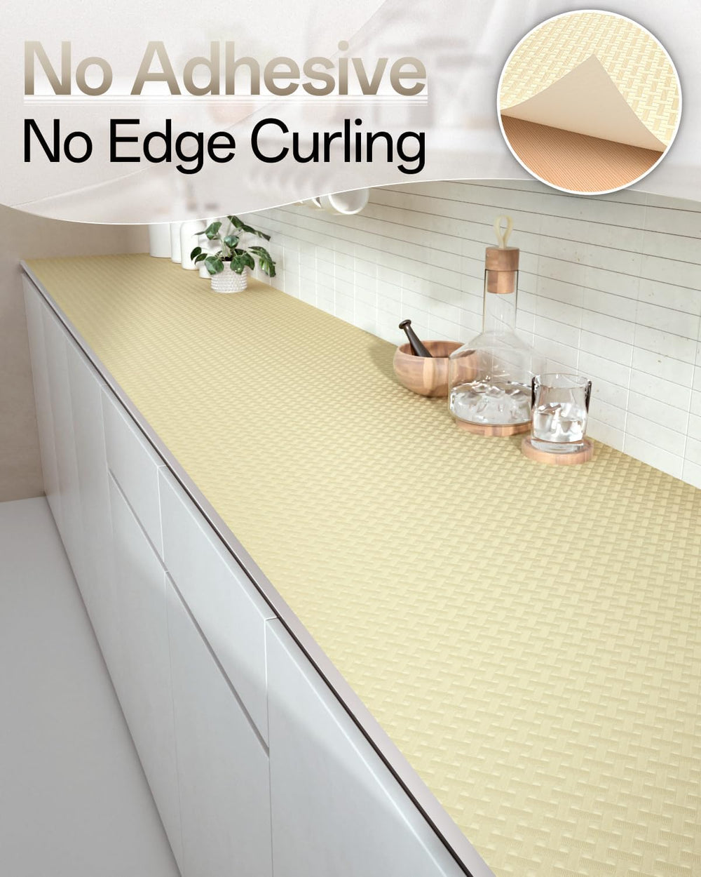 GTJ Shelf and Drawer Liner for Kitchen Cabinet Non-Adhesive Non Slip
