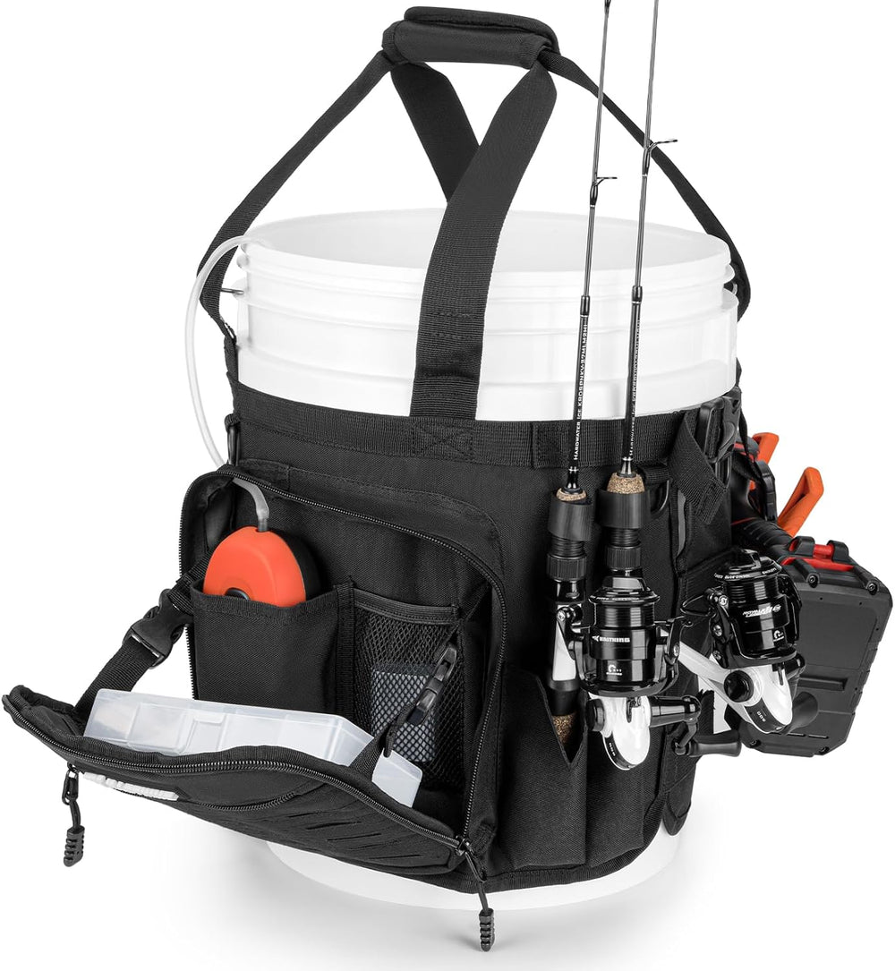 KastKing Karryall Fishing Bucket Organizer for 5 Gallon Bucket, Fishing Bag