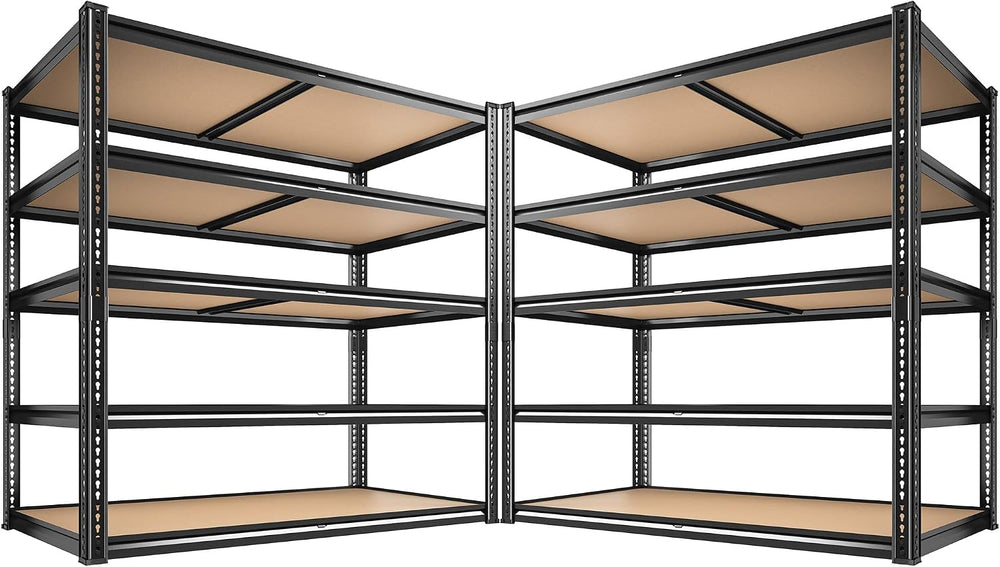 ROOMFAVE 40" W Storage Shelves 5 Tier Garage Shelving 2350LBS, 2PCS