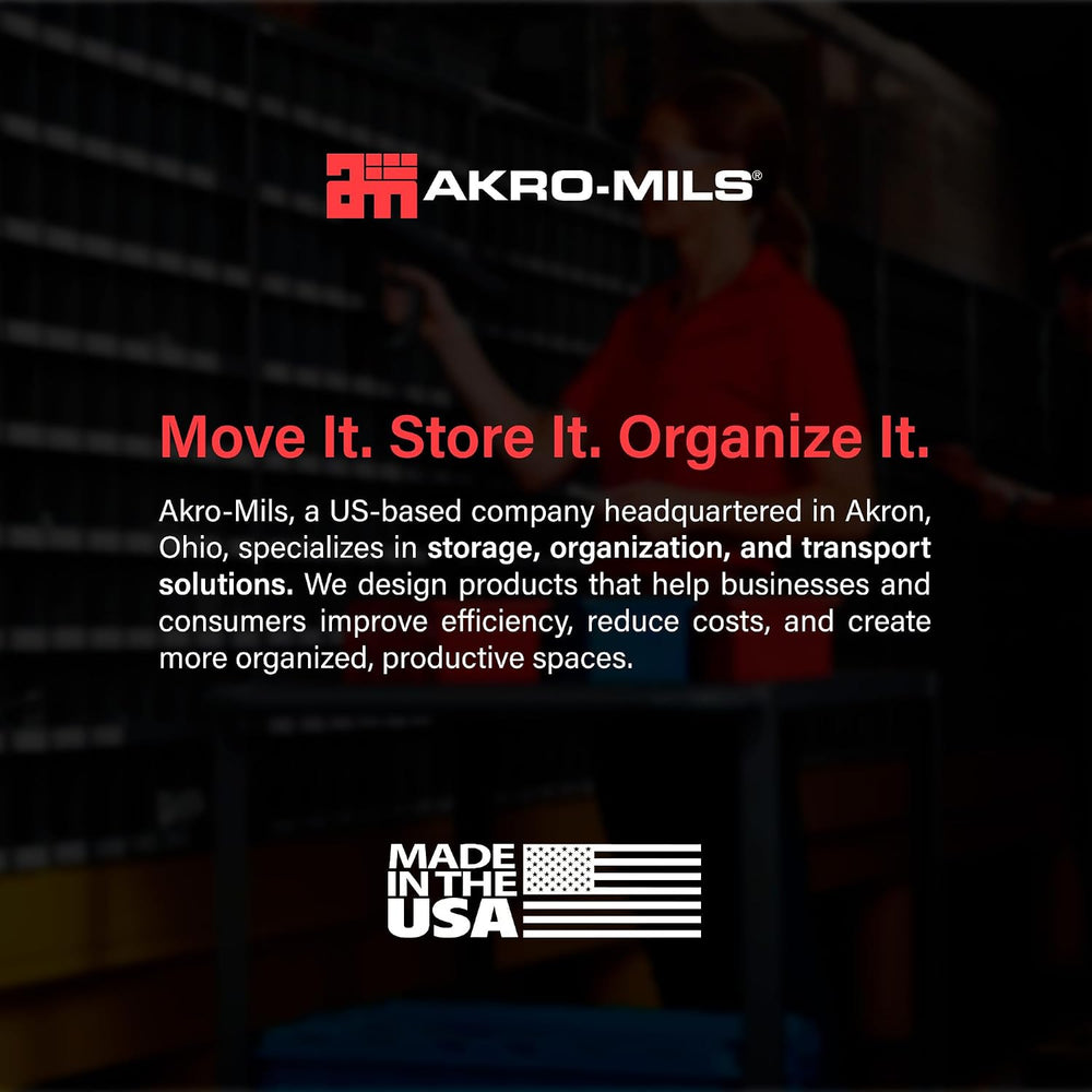 Akro-Mils 30287 Super-Size AkroBins Plastic Storage Bins, Space-Saving Stacka...