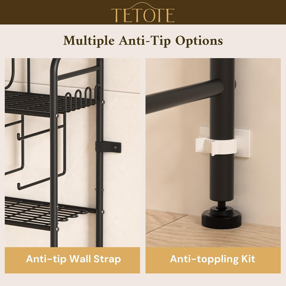 Over The Toilet Storage Rack, 3-Tier Bathroom Organizer Shelf Over Toilet wit...