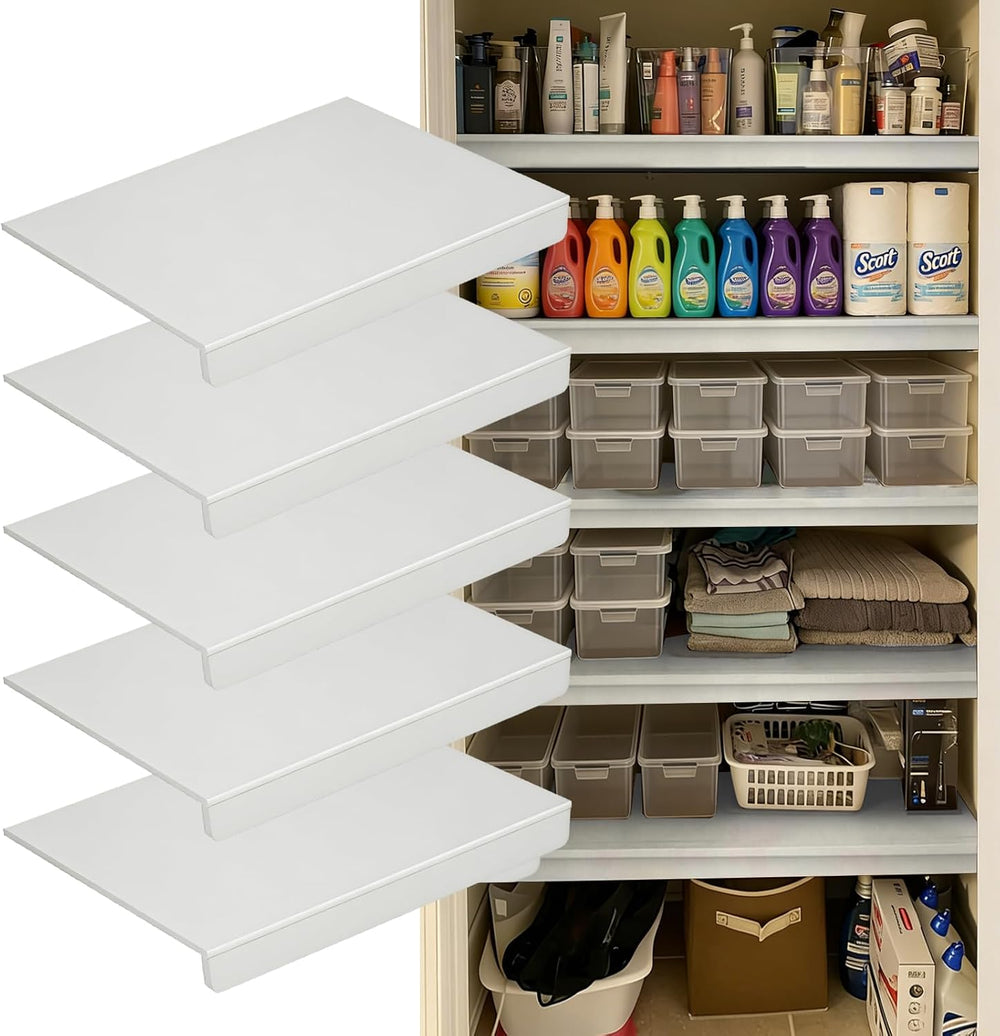 White 12x46 in 5-Pack wire rack cover is a anti-warp shelf liner for renters ...