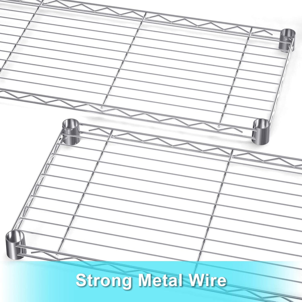 Auslar 4-Shelf Storage Shelves with Casters Heavy Duty 4 Tiers Rolling Cart U...