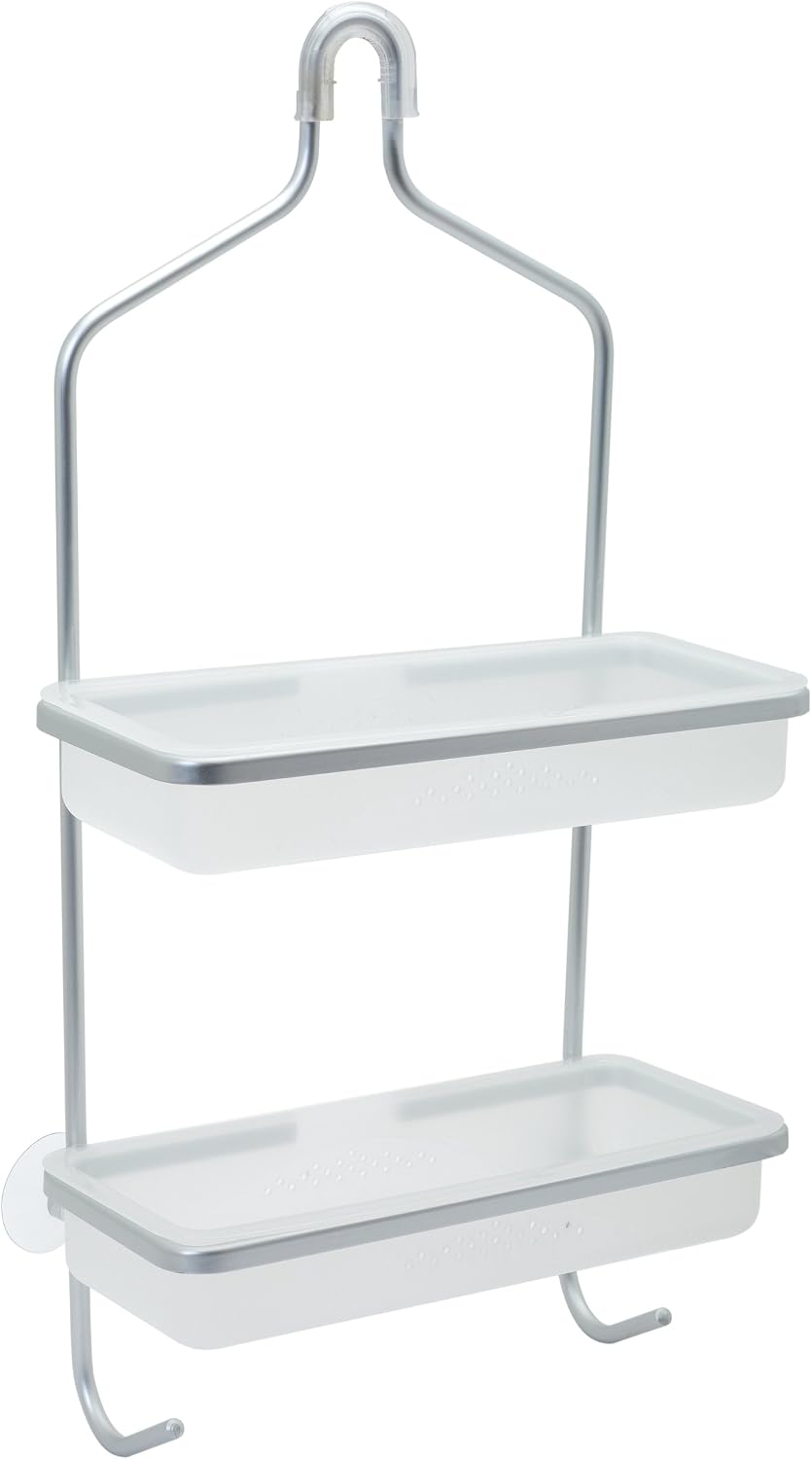 Zenna Home 7403ALK, NeverRust Aluminum Shower Caddy, Satin Chrome