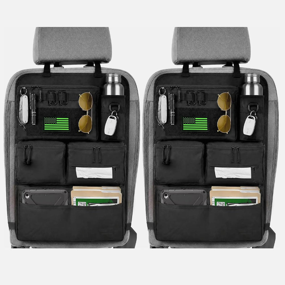 2 Set All in One Car Seat Back Organizer Fit Most Cars SUV Trucks Jeeps