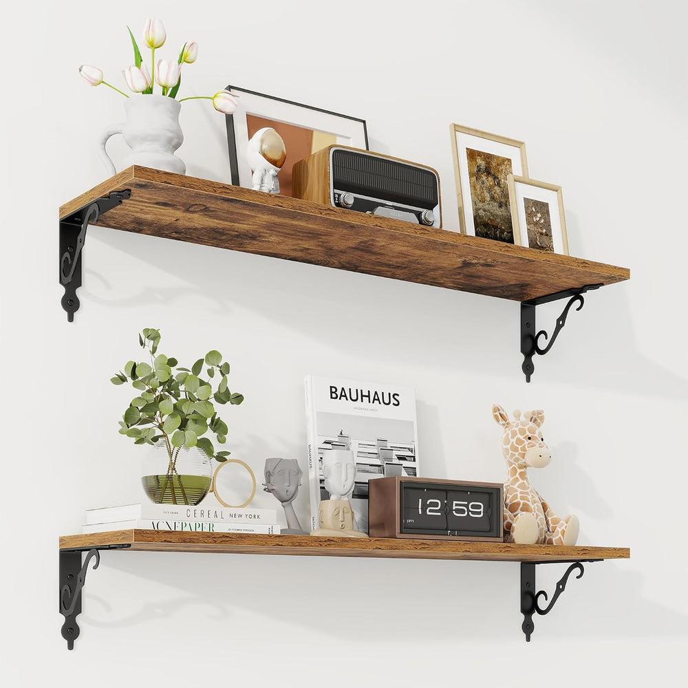 RICHFOCUS Floating Shelves for Wall Decor, 31.5W x 8D Shelves Set of 2, 8&quo...
