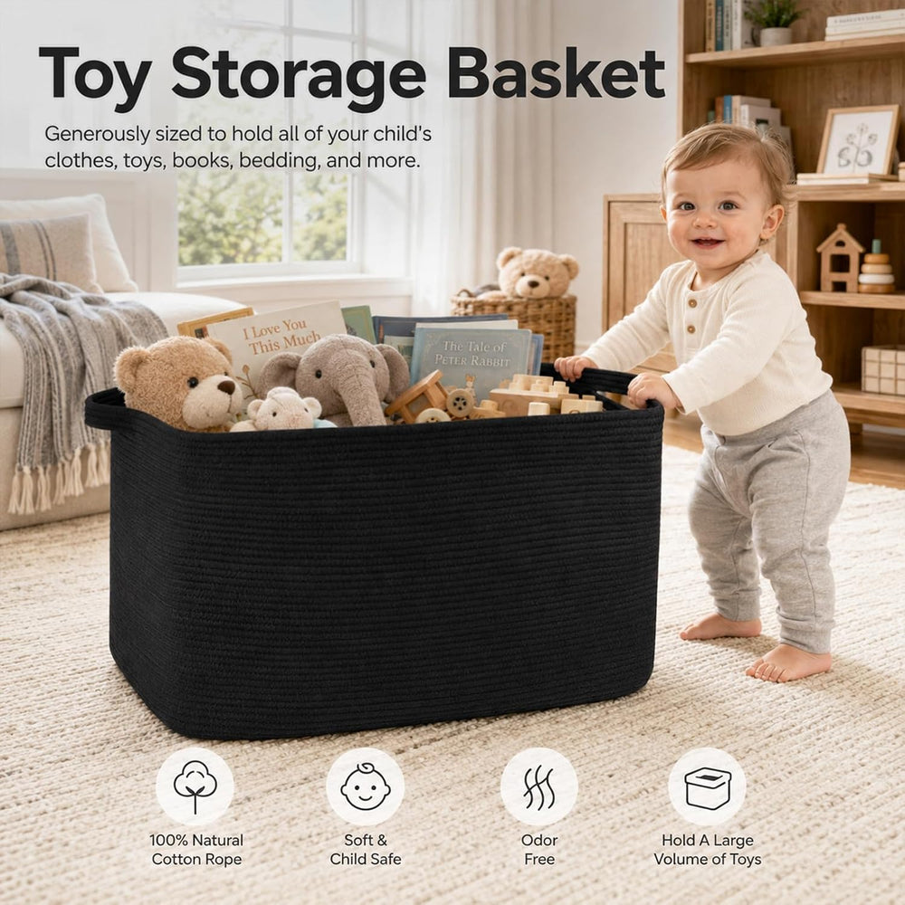 OIASKET 108L Extra Large Blanket Basket Living Room, 24.8" x 16.2" ...