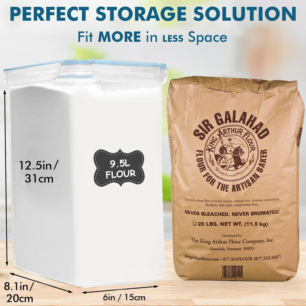 Shazo 2 PC (9.5L | 321 Oz) Extra Large Bulk Food Storage Containers with Airt...