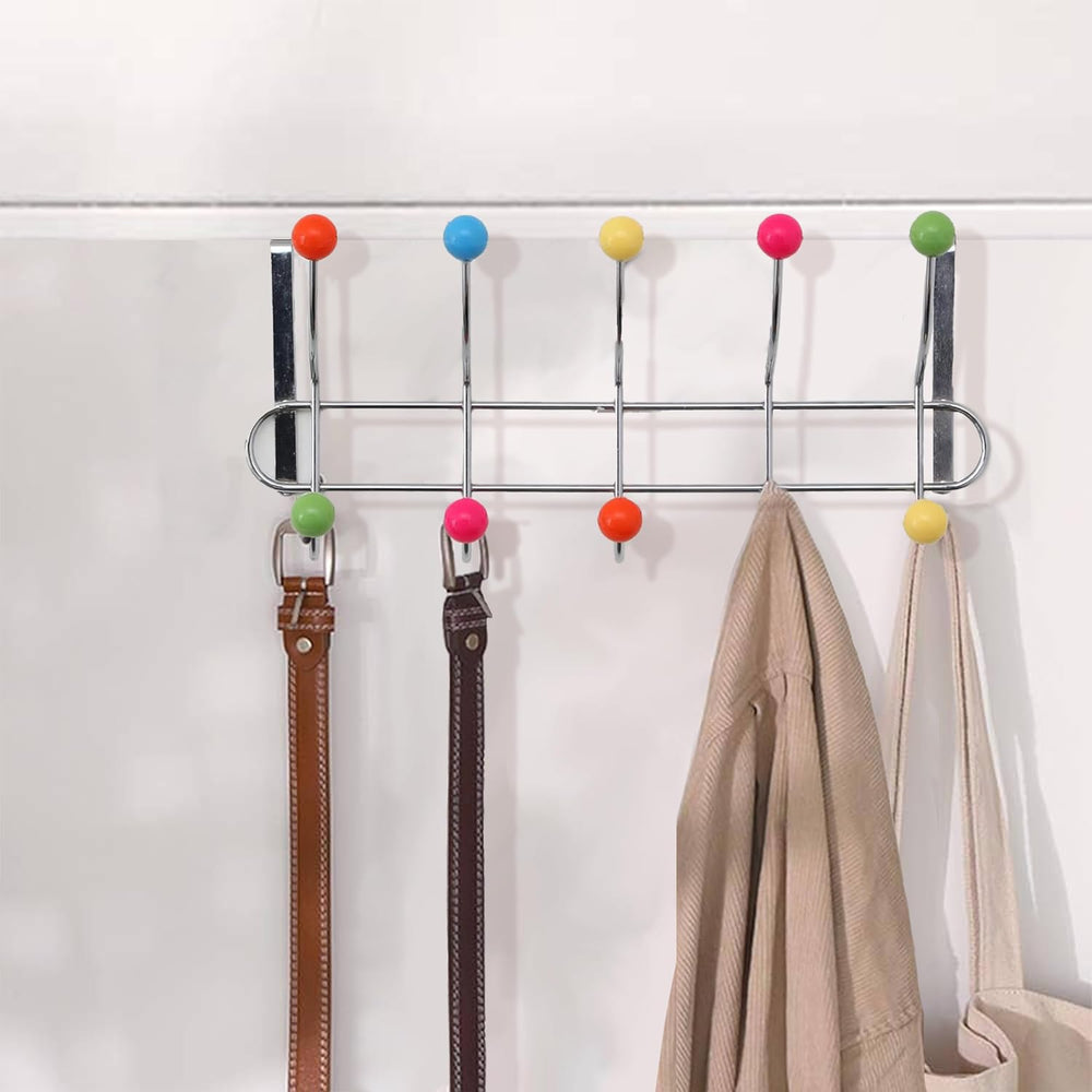Premier Housewares 10 Hook Over Door Hanger - Multi-Coloured