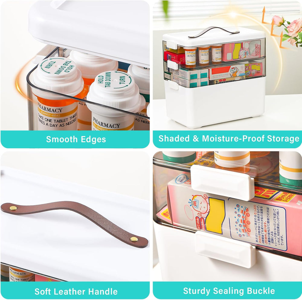 Homaigie Extra Tall 3-Tier Medicine Cabinet Organizer for Medicine Bottles Or...
