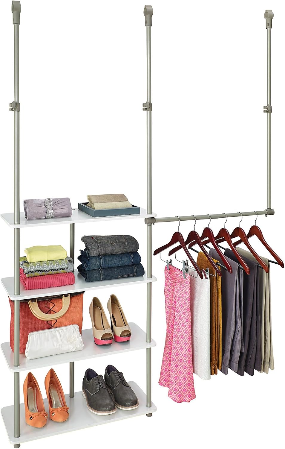 ClosetMaid® Maximizer™ Closet Accessory, Add Adjustable Storage Space, 4 Shel...