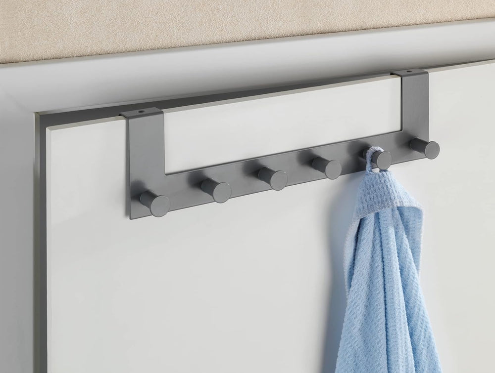 Wenko Celano Door Coat Rack with 6 Hooks for Door Rebate Thickness up to 2 cm...