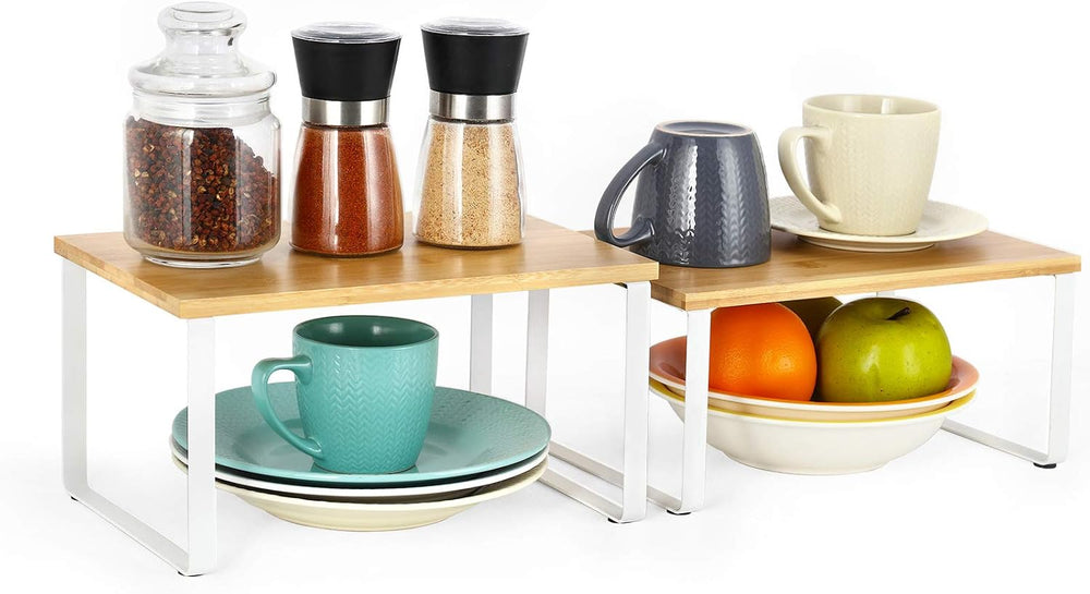 NEX Kitchen Cabinet and Counter Shelf Organizer, Stackable & Expandable, ...