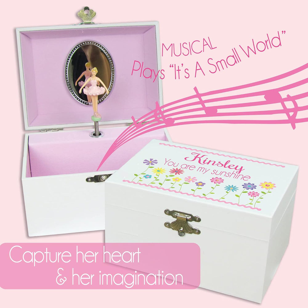 My Bambino Personalized Girls Jewelry Box | Elephant Ballerina Jewelry Box (P...