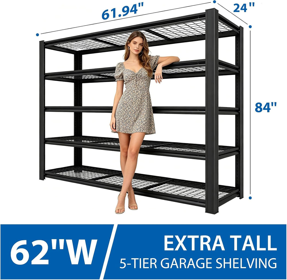 6000lbs Storage Shelf | Metal Garage Shelving, Industrial Shelves,5-Tier Shel...
