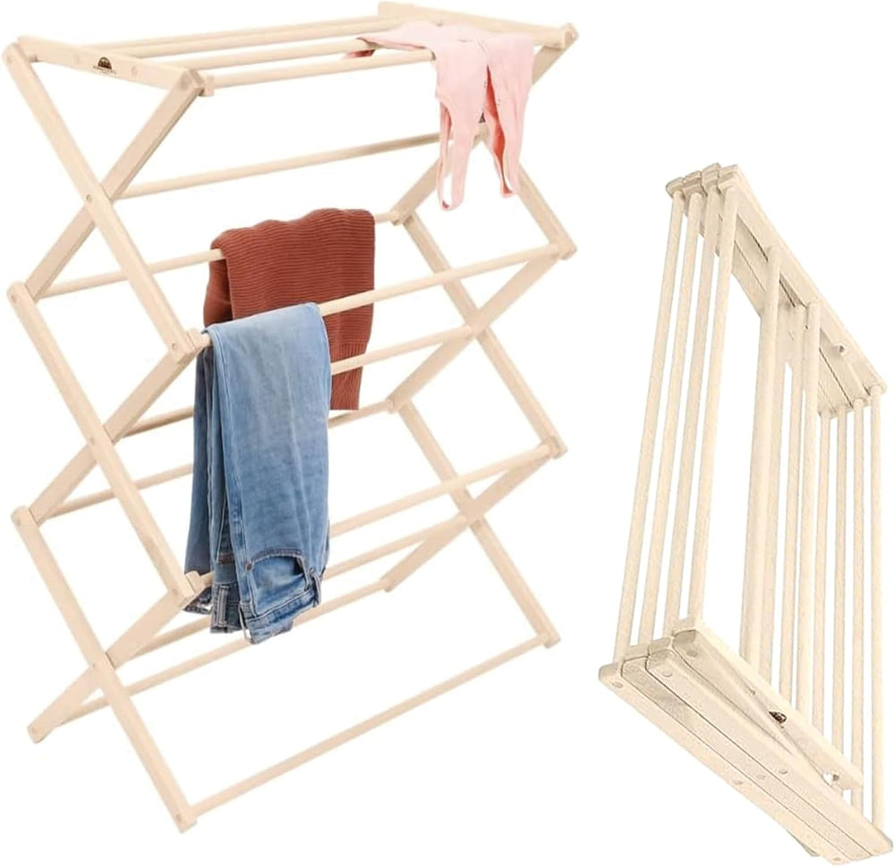 Pennsylvania Woodworks Premium American Maple Clothes Drying Rack - Handcraft...