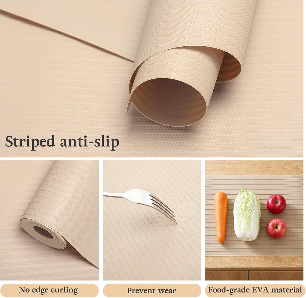 Shelf Liners for Kitchen Cabinets, 23.6 X 236.2 Inches Durable Pantry Shelvin...