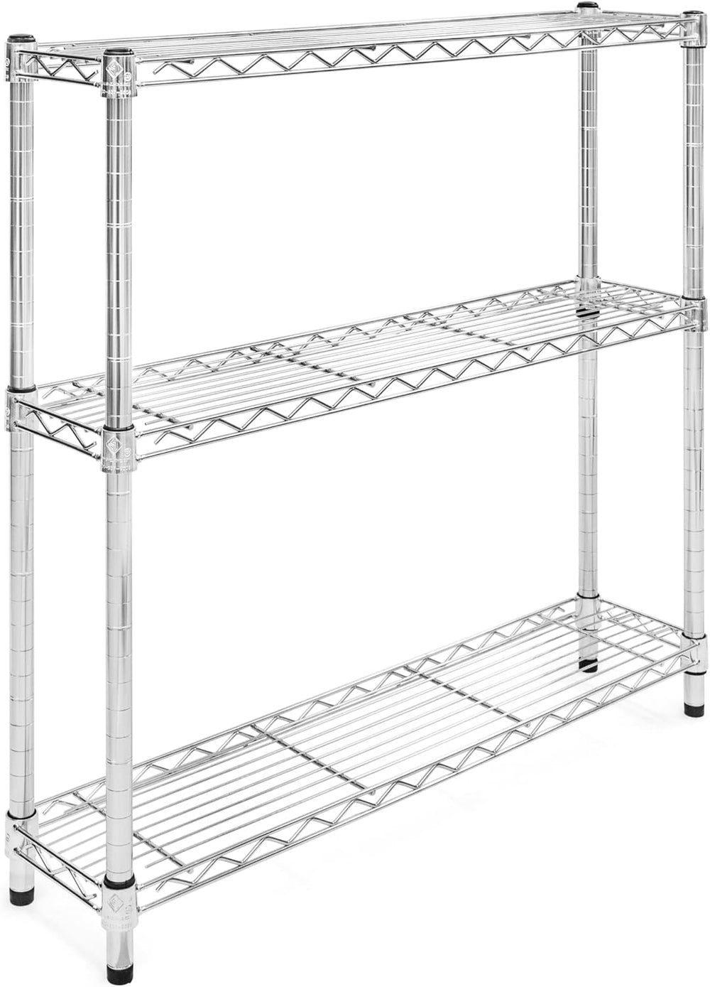 Shelving Inc. 8" d x 36" w Chrome Wire Shelving with 3 Tier Shelves...