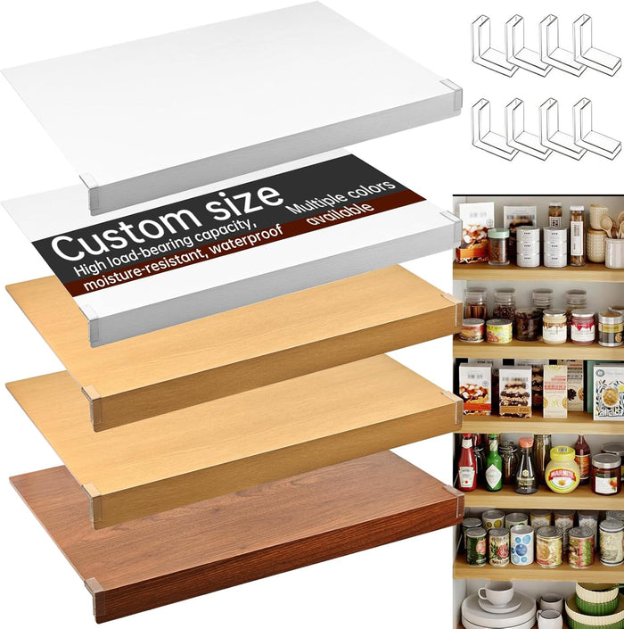 4 Pcs Custom Wire Shelf Covers for Shelves Closet and Pantry, Thickened Wire Rack Covers, High Load-Bearing Capacity, Waterproof and Easy to Clean, Rack Covers for Kitchen Closet Bathroom Office