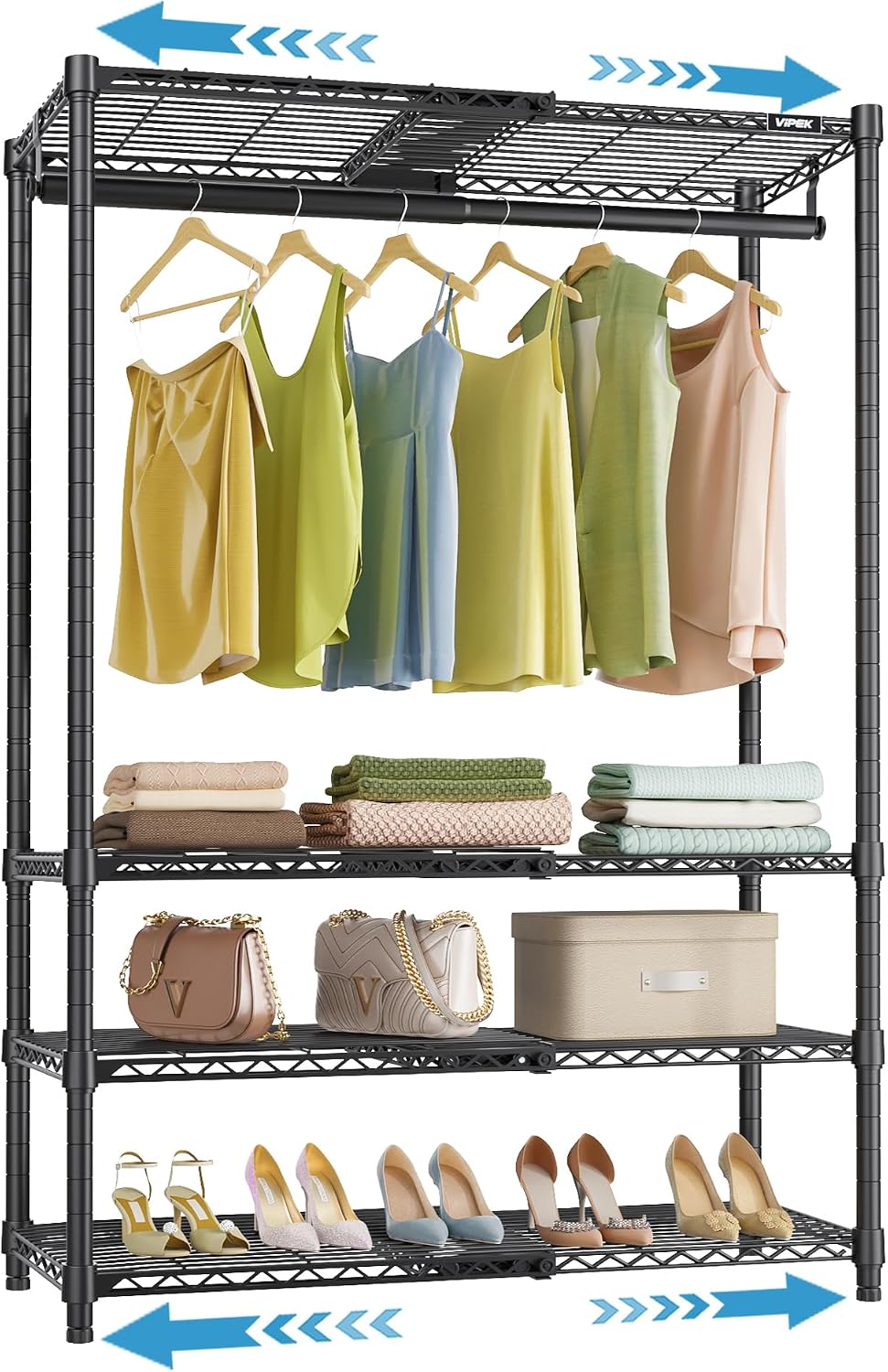 VIPEK X10 Heavy Duty Clothes Rack, Expandable Metal Clothing Racks for Hangin...