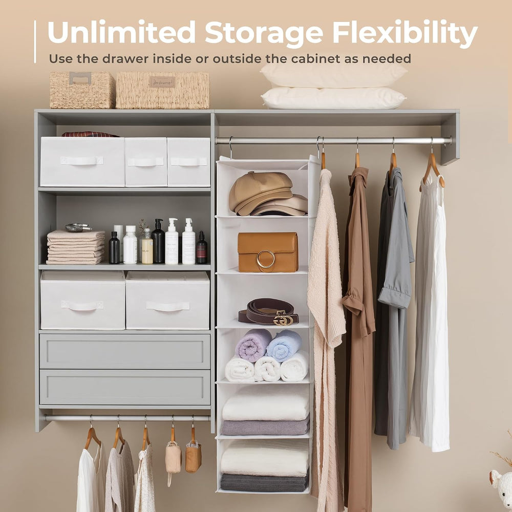GRANNY SAYS Hanging Closet Organizer, 5 Drawers, 6 Shelves, 6 Pockets
