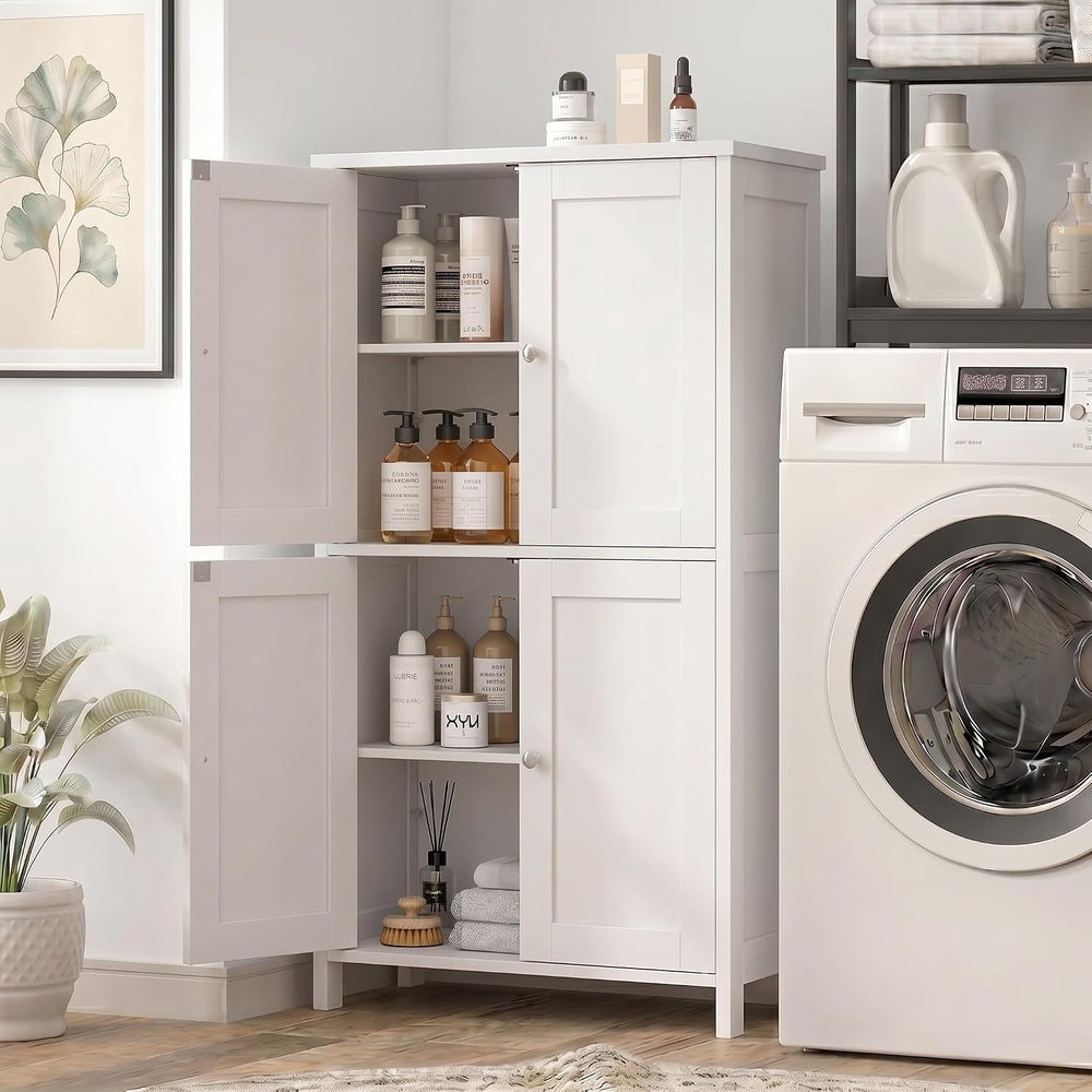 Vongrasig 43" Bathroom Storage Cabinet, Floor Cabinet with Doors, White