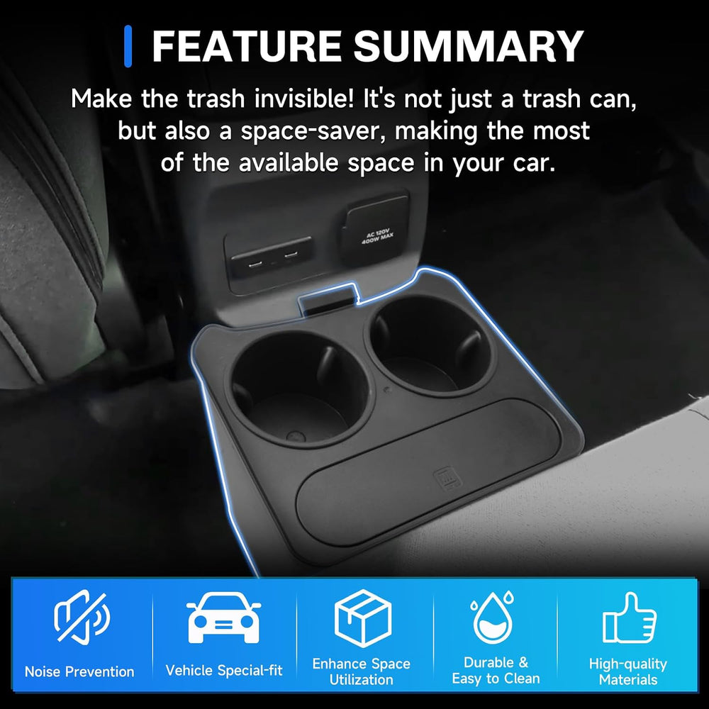 SXCY for 2025 2026 Ford Maverick Car Trash Can Cupholder Organizer