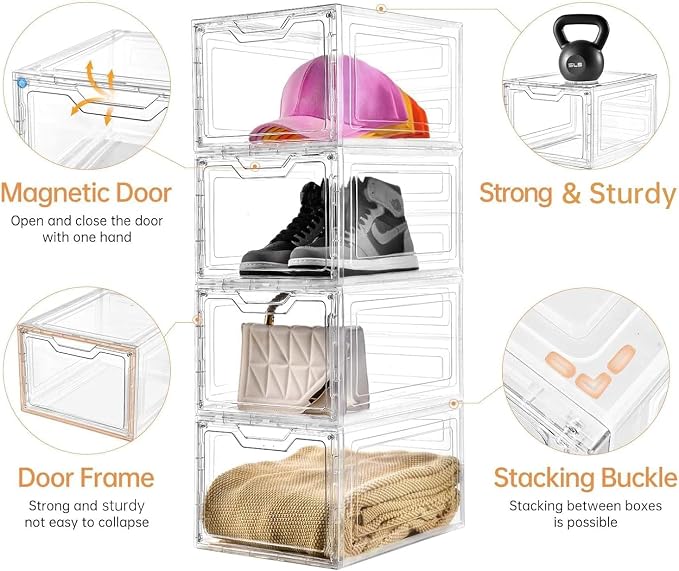 10 Pack Closet Organizers and Storage, Clothes Organizers and Storage, Plastic