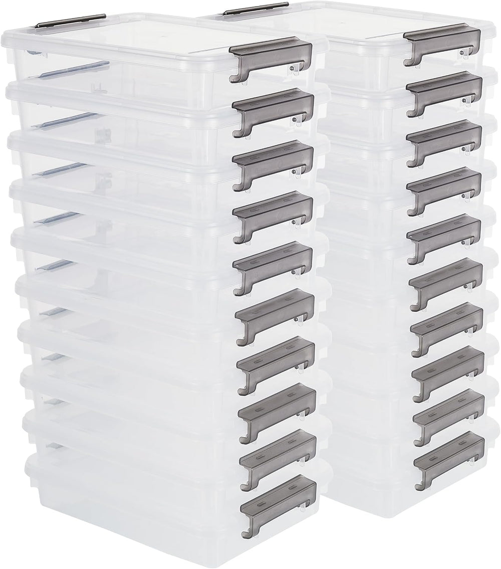 Citylife 5.3 Qt Storage Bins with Lids, Plastic Bins and Paper Storage 20PC