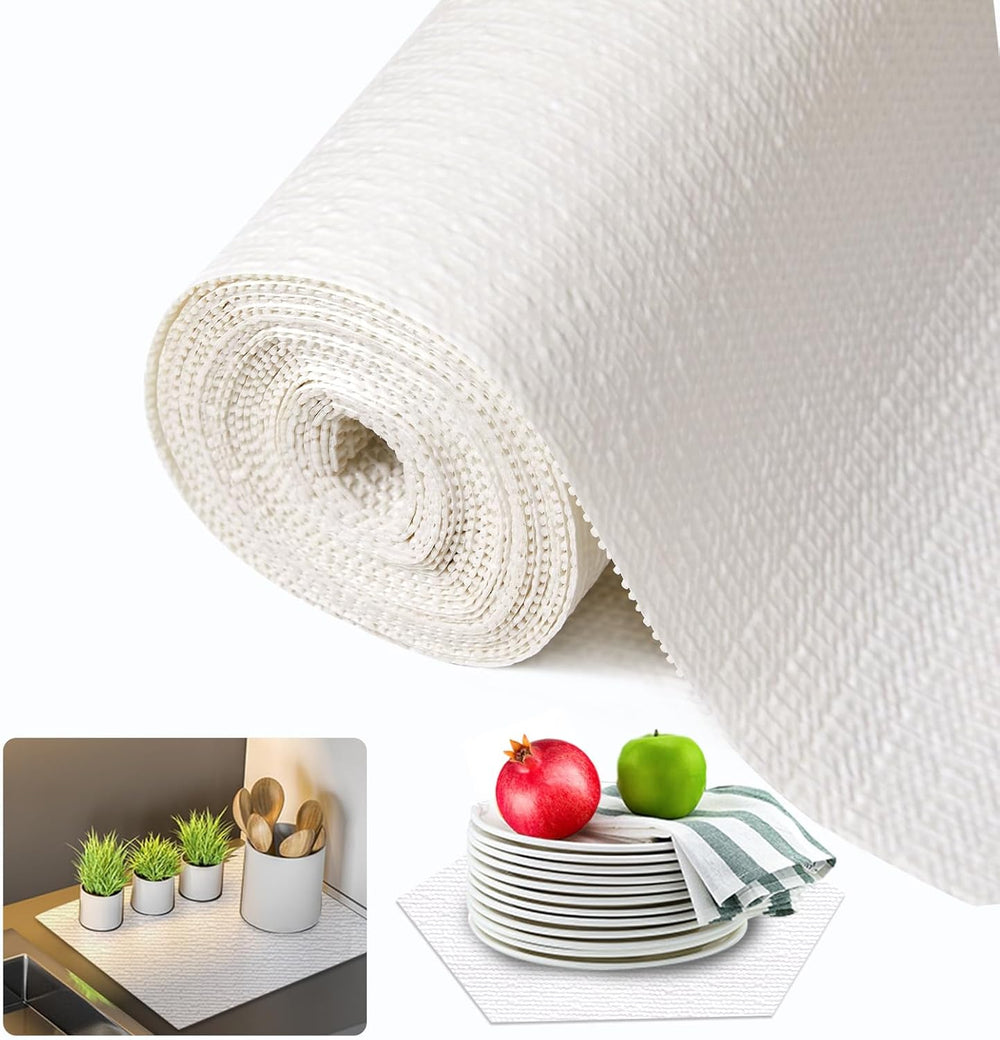 Beautysaid Shelf and Drawer Liner for Kitchen Cabinet Non Adhesive Non Slip