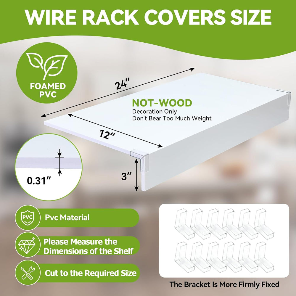 5 PCS Wire Shelf Covers,24*12 Wire Rack Covers for Shelves,0.31in Thick