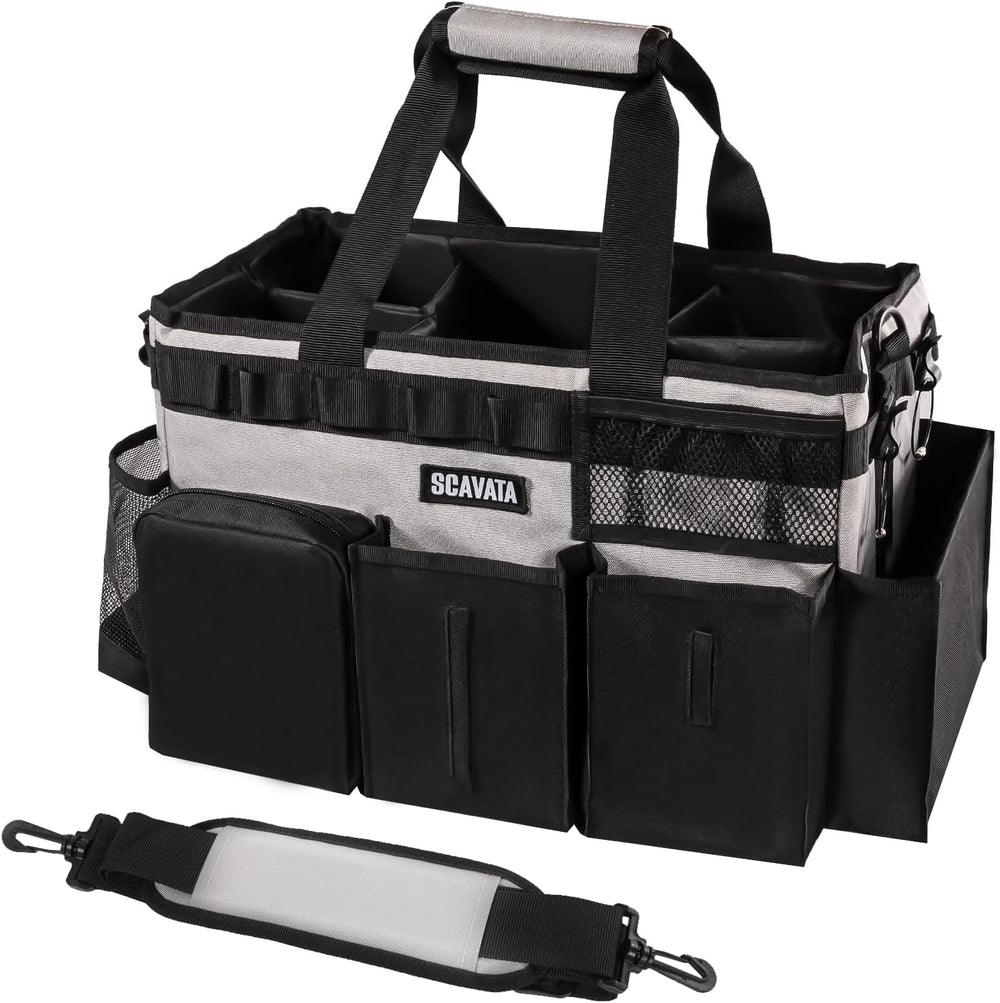 SCAVATA Wearable Cleaning Caddy Bag, Cleaning Caddy Supplies Organizer with H...