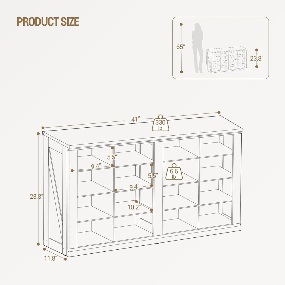 Hzuaneri Shoe Storage Bench, Wooden Entryway Shoe Benches with Cubby