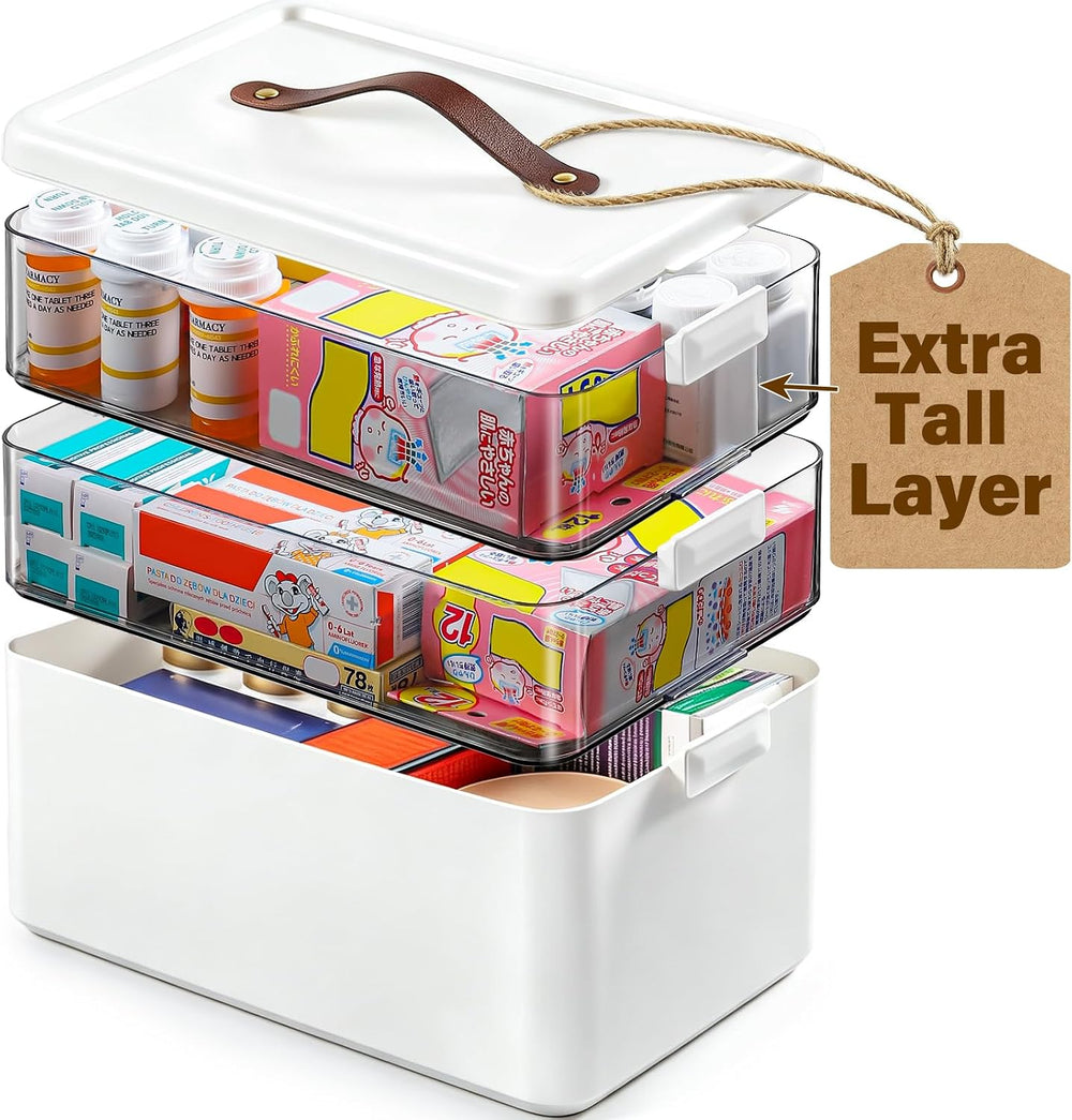 Homaigie Extra Tall 3-Tier Medicine Cabinet Organizer for Medicine Bottles Or...