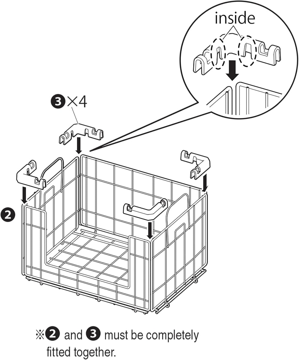 IRIS USA Wire Basket for Pantry Storage, 2 Pack, Easy Assembly, Stackable