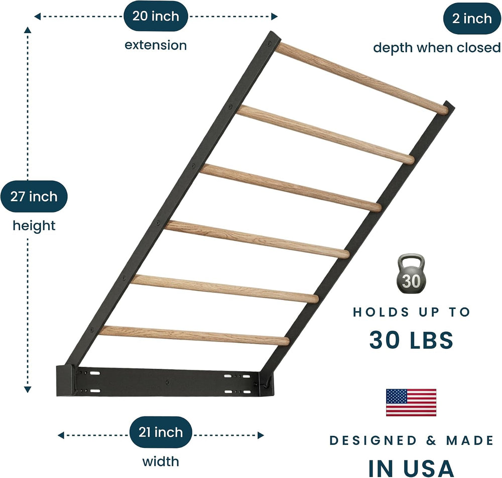 Wall Mounted Drying Rack – Foldable Laundry Drying Rack for Wall, Space Savin...