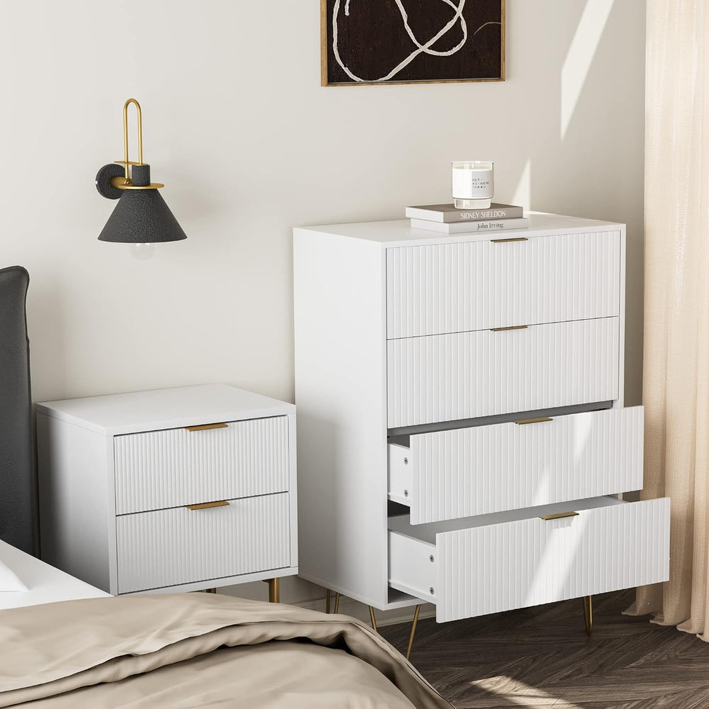 Masupu 4 Drawer Dresser, Drawer Chest, Tall Storage Chest Cabinet Organizer U...