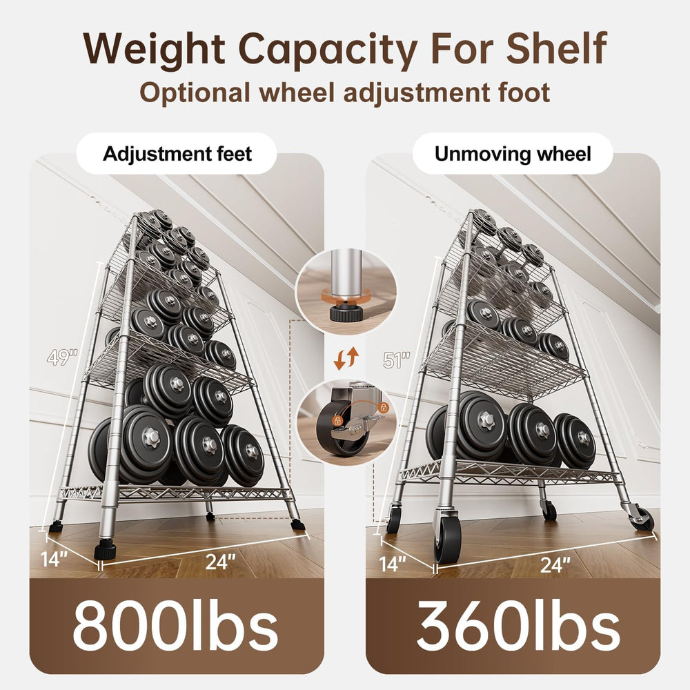 Golpart Shelves Storage Shelf Wire Closet Bathroom Organizers Metal Pantry