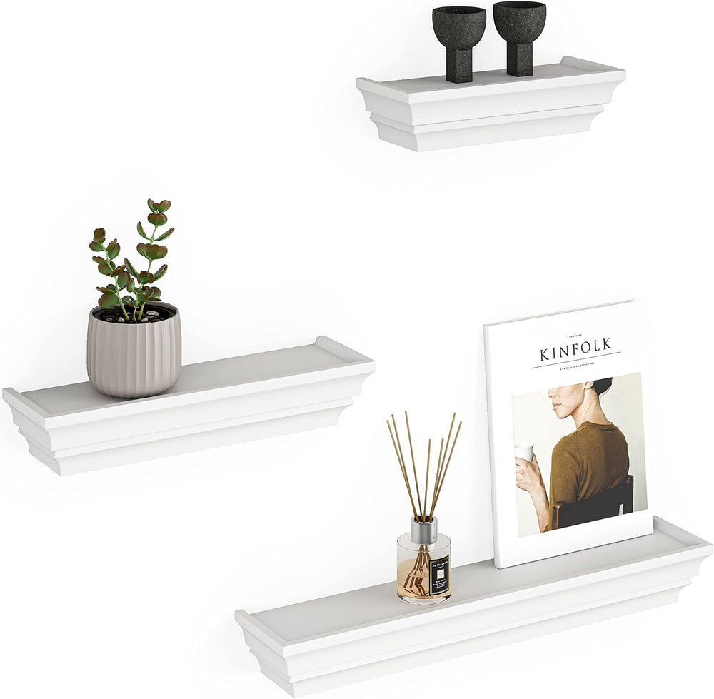 Ballucci Victorian Wall Ledge and Shelf, 12", 16", 24", Set of...