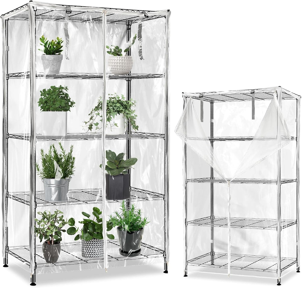 okcool Waterproof Shelf Cover,All Clear Wire Shelf Cover with Zipper,Transpar...