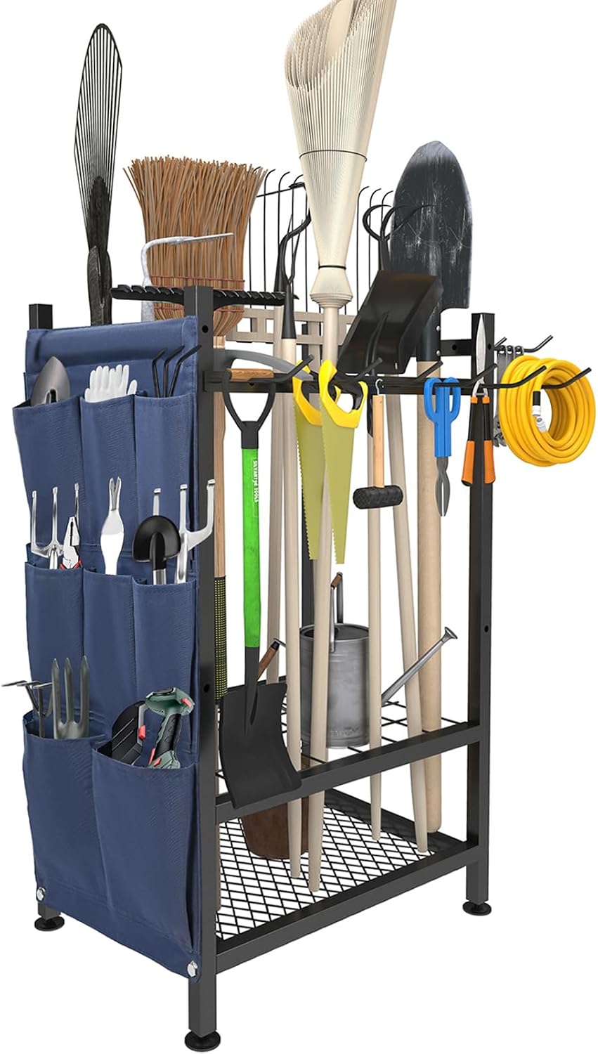 Garden Tool Organizer, Garden Yard Tool Rack for Garage, Garage Organization ...