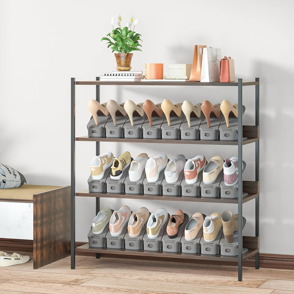 Neprock Shoe Slots Organizer for Closet, Shoe Storage Organizer Shoe Slots Or...